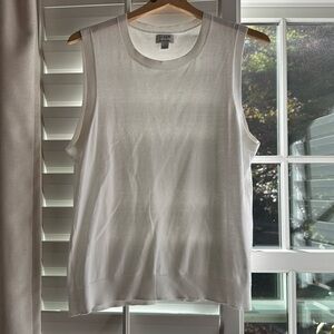 J Crew Factory white cotton shell